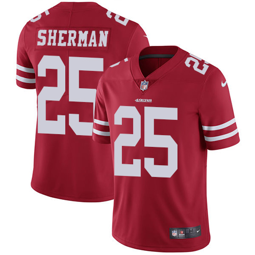 San Francisco 49ers Limited Red Men Richard Sherman Home NFL Jersey #25 Vapor Untouchable